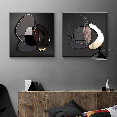 Modern Abstract 3D Metal Wall Art Canvas Painting
