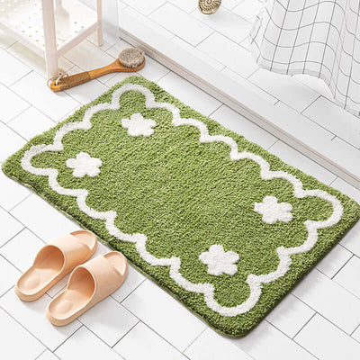 1PC Ins Simple Bathroom Floret Carpet Flower Area Rugs Anti Slip